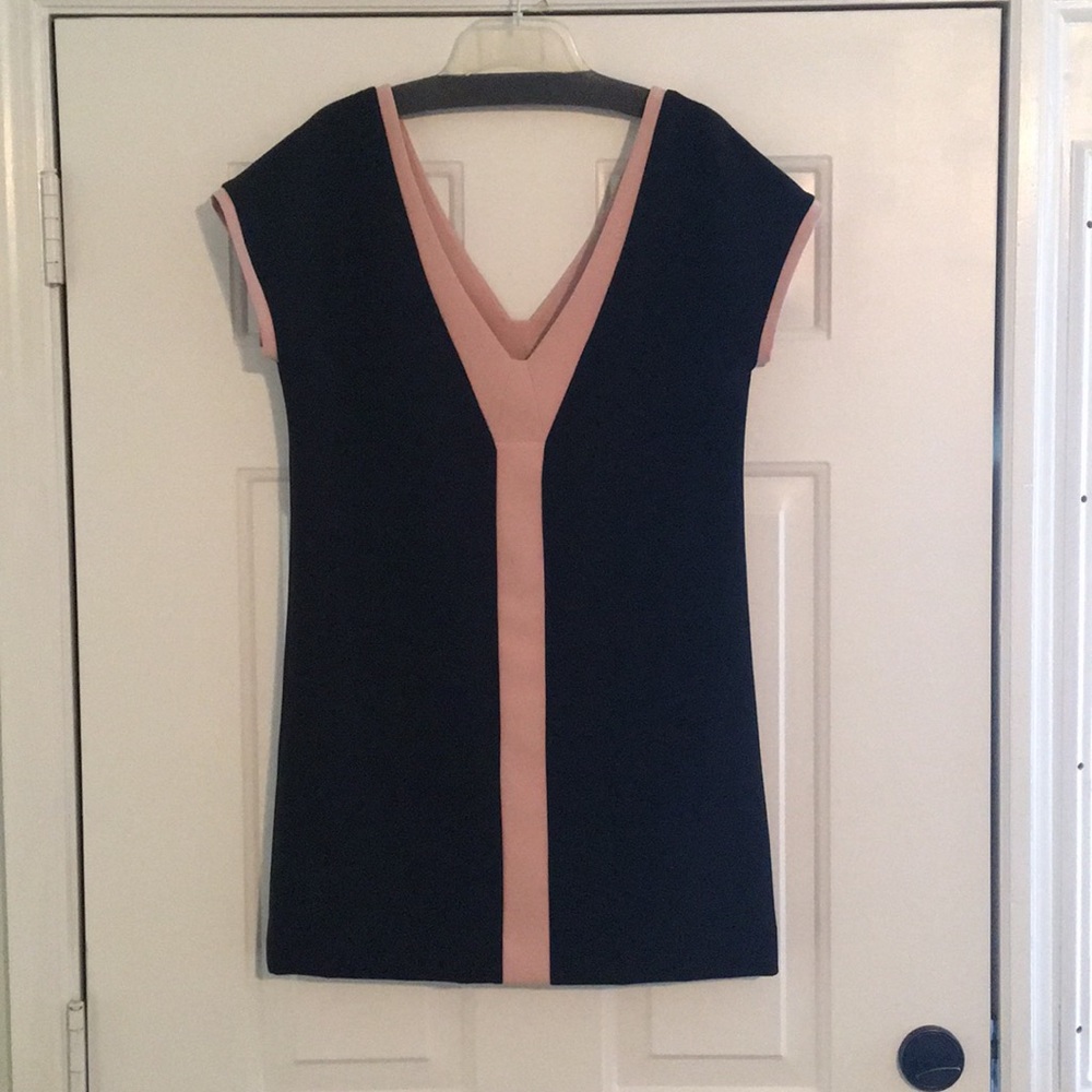 Milly midi dress - black and pale pink